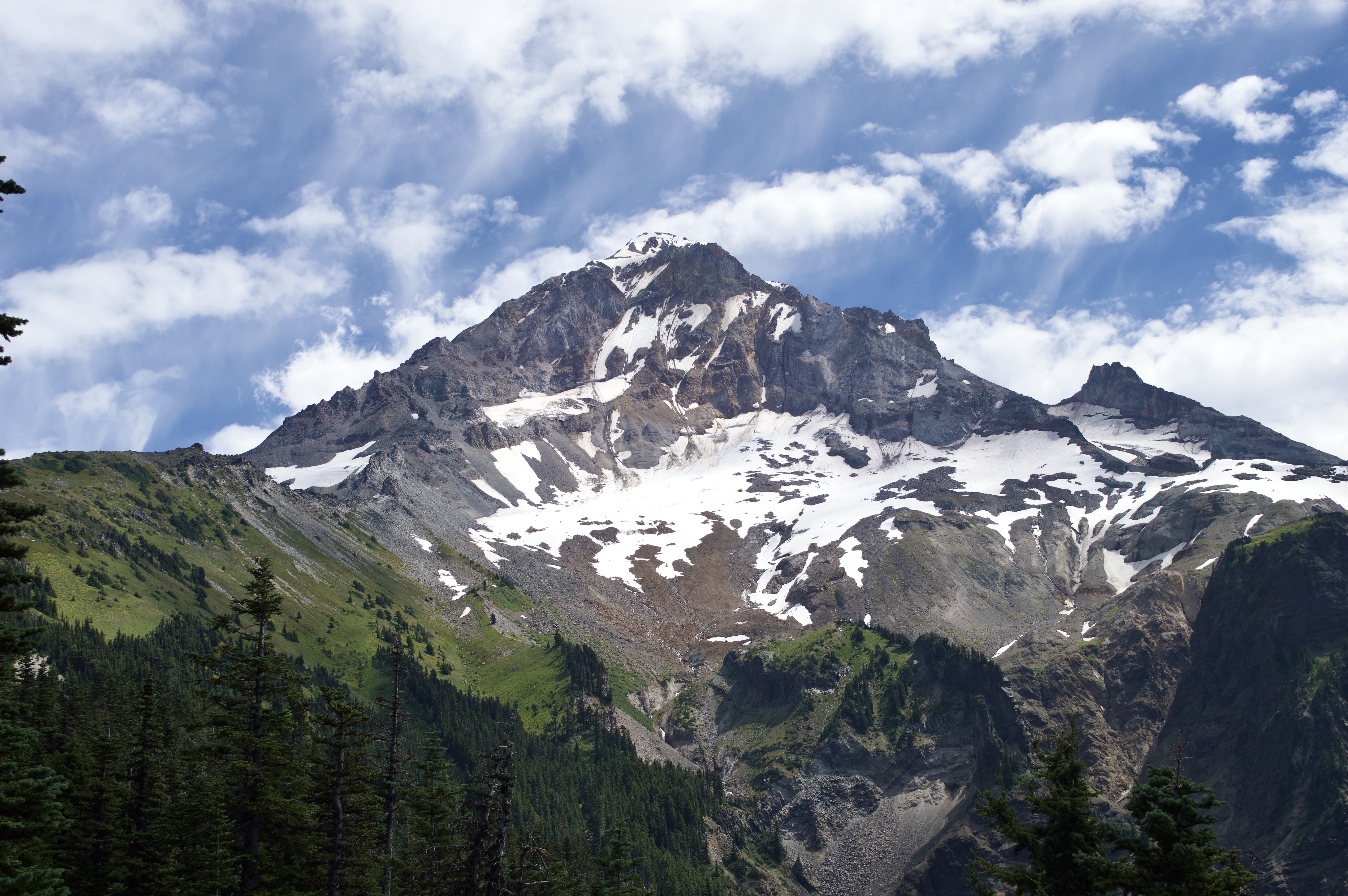 A view of Mount Hood's western face from Bald Mountain.